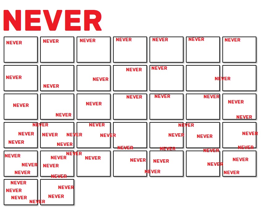 Never Calendar