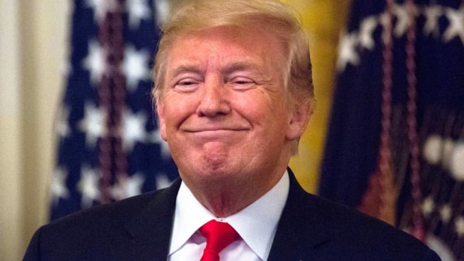 smiling trump